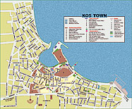 Mappa di Kos Town